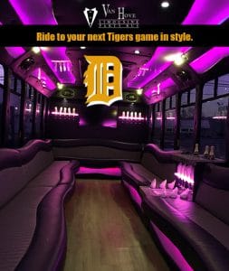 Tiger's Opening Day Party Bus Rental