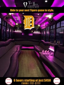 Tiger's Opening Day Party Bus Rental